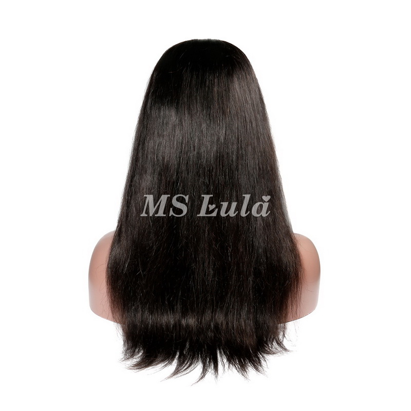 Virgin Human Hair Straight U Part Wigs - 图片 6
